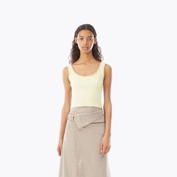 3.1 Philip Lim Yellow "Ribbed Stretch Wool Tank" Size Small - Picture 5 of 7